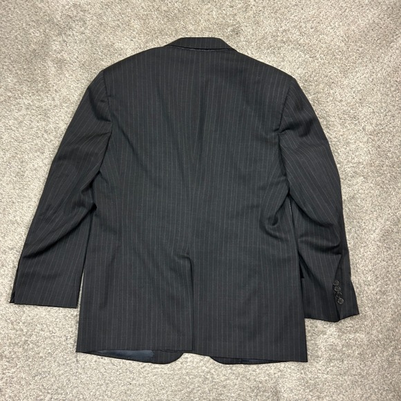 Brooks Brothers Suit 43R Pants 34X31 Charcoal Gray Pinstripe 2-Piece Wool Set - Picture 12 of 16
